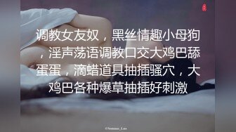 调教女友奴，黑丝情趣小母狗，淫声荡语调教口交大鸡巴舔蛋蛋，滴蜡道具抽插骚穴，大鸡巴各种爆草抽插好刺激