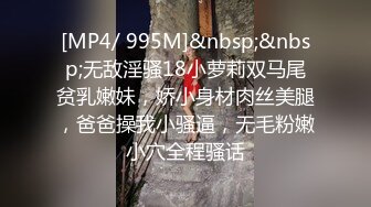 [MP4/ 995M]&nbsp;&nbsp;无敌淫骚18小萝莉双马尾贫乳嫩妹，娇小身材肉丝美腿，爸爸操我小骚逼，无毛粉嫩小穴全程骚话